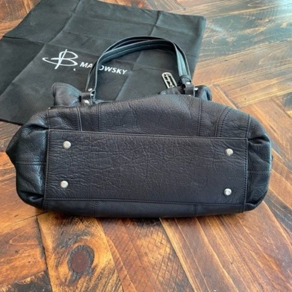 B. Makowsky Leather Hobo Bag (Black) - Picture 4 of 10